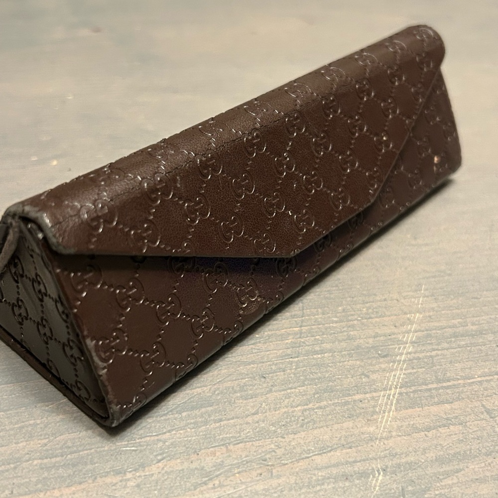 Gucci monogram eyeglass case